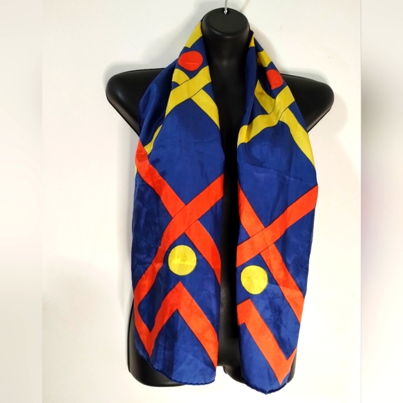 Beautiful Multicolored Pattern Scarf 53" - Picture 1 of 4